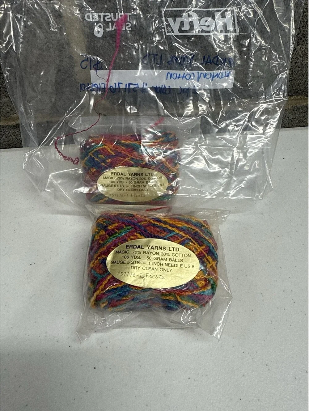Erdal Yarns LTD Magic: Rayon/Cotton Yarn Color 57176 Fiesta 2 Skein Lot